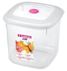 Pote Quadrado Alto 3,8 Litros 15x15x16cm ... Pote Quadrado Alto 3,8 Litros 15x15x16cm ...