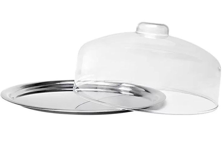 Porta Bolo Inox 32cm Cupul Acril Lyon BNX... Porta Bolo Inox 32cm Cupul Acril Lyon BNX...