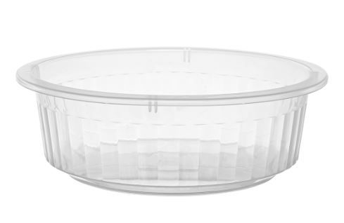 Bacia Redonda Canelada Incolor 32x10cm Ja...