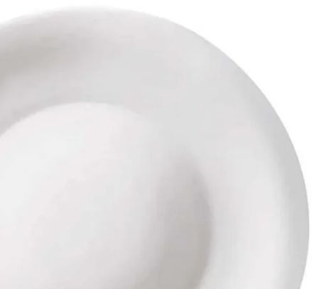 Prato Raso de Vidro Moon 31cm Branco Borm... Prato Raso de Vidro Moon 31cm Branco Borm...