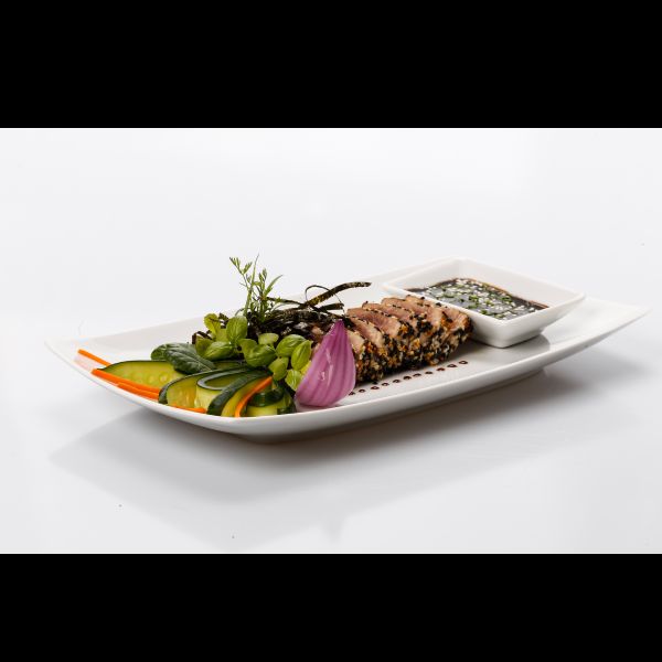Bandeja Rasa Oriental 30x17cm Porcelana B... Bandeja Rasa Oriental 30x17cm Porcelana B...