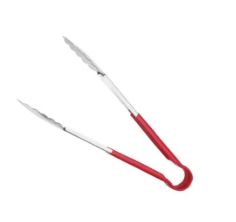 Pegador em Inox com Cabo Vermelho 24cm Da... Pegador em Inox com Cabo Vermelho 24cm Da...