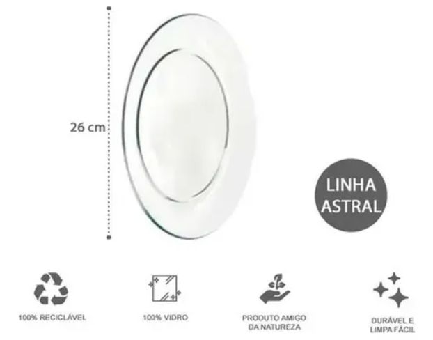 Prato Raso Astral Gourmet Peso 26cm Nadir... Prato Raso Astral Gourmet Peso 26cm Nadir...