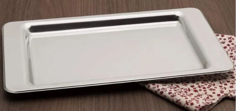 Bandeja Inox Retangular 28x40cm Atina Bri... Bandeja Inox Retangular 28x40cm Atina Bri...