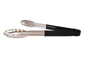 Pegador de Cozinha Inox 30cm Cabo Preto D... Pegador de Cozinha Inox 30cm Cabo Preto D...