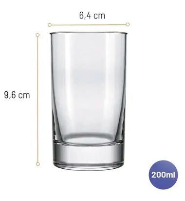 Copo Suco Água Atol 200ml Caixa com 12 Na...