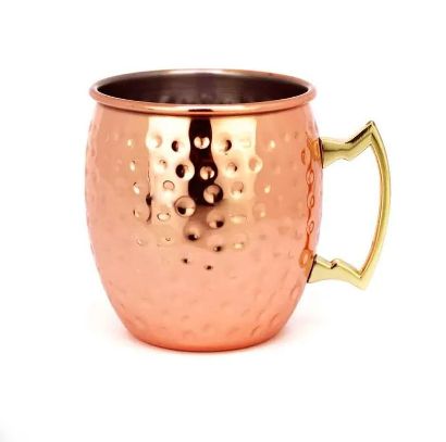 Caneca Inox Cobre Martelada 600ml Kehome ...