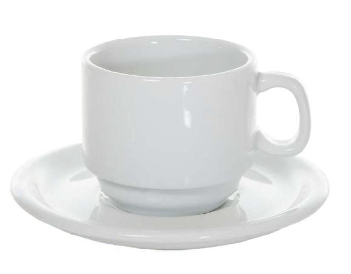 Xicara Cha c/ Pires Kent 210ml ATL_521-2-K Xicara Cha c/ Pires Kent 210ml ATL_521-2-K