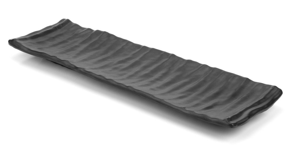 Travessa Ret Sashim Melam Pto 32x10cm MMX... Travessa Ret Sashim Melam Pto 32x10cm MMX...