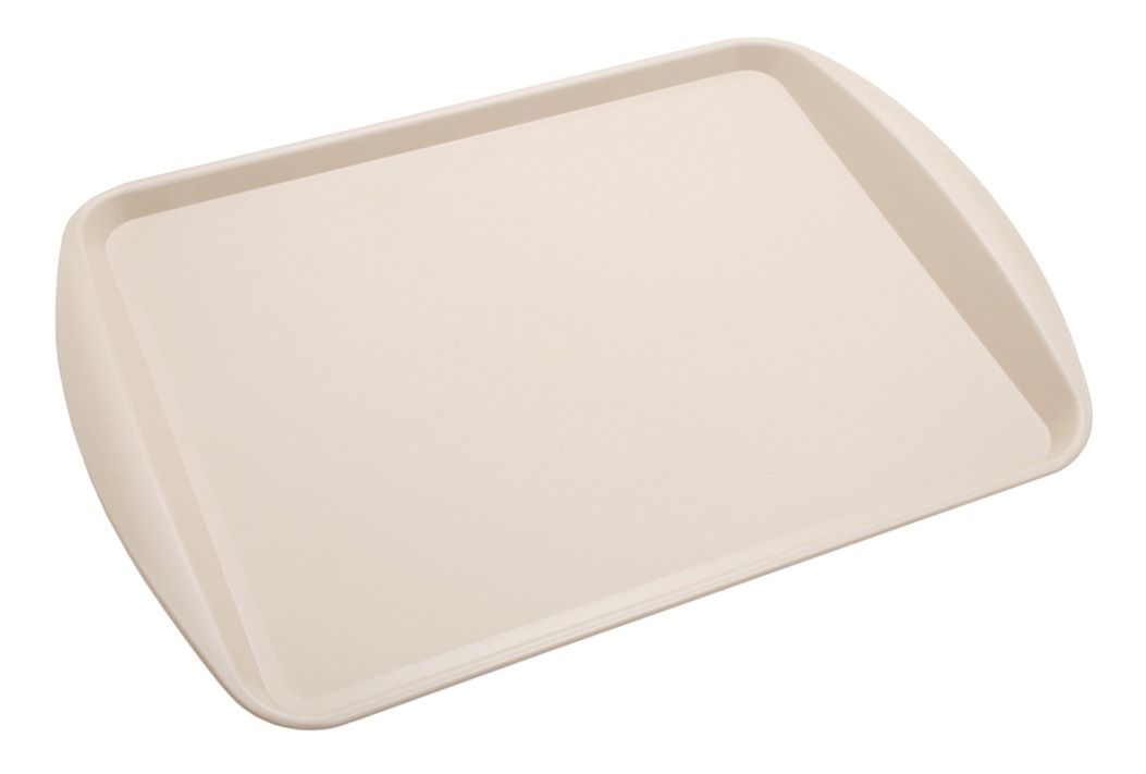 Bandeja Plástica Fast-Food 34x24cm Bege S...