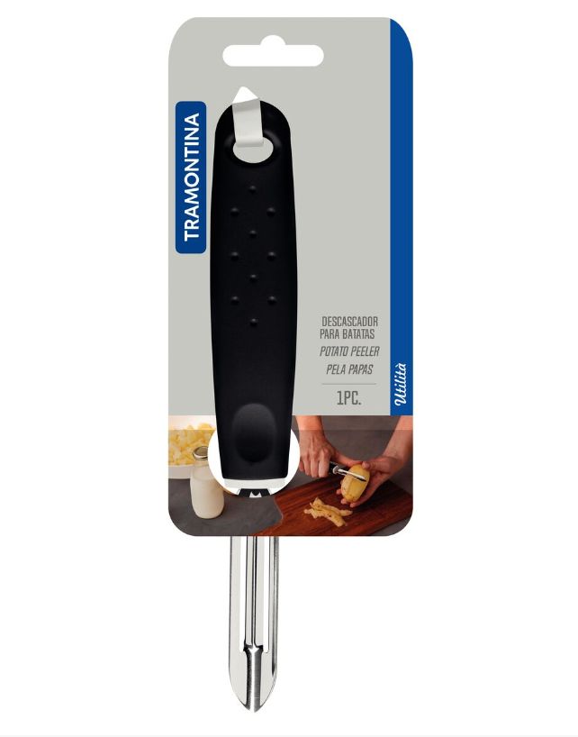 Descascador de Legumes com Cabo Preto Tra... Descascador de Legumes com Cabo Preto Tra...