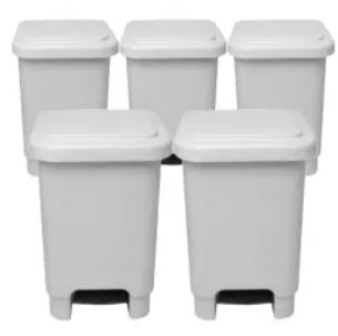 Lixeira Retangular com Pedal 15 Litros Br...