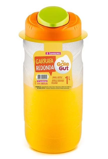 Garrafa Plast Redonda 20x9cm 1L SRM_761/40