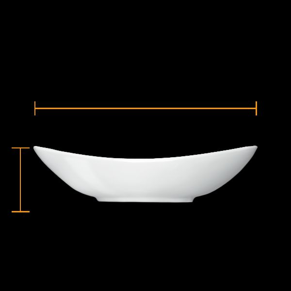 Bandeja Porcelana Retangular Melão 22x12c... Bandeja Porcelana Retangular Melão 22x12c...