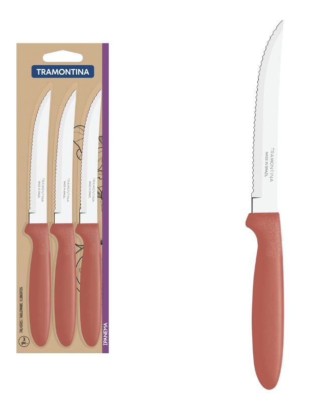 Faca Churrasco Ipanema Goiaba 21,2 cm Tra... Faca Churrasco Ipanema Goiaba 21,2 cm Tra...
