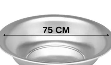 Bacia Alumínio 75cm 46 Litros ABC Alumíni...