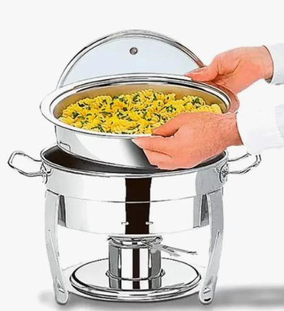 Rechaud Savoy Vidro 5 Litros com Tampa Br... Rechaud Savoy Vidro 5 Litros com Tampa Br...