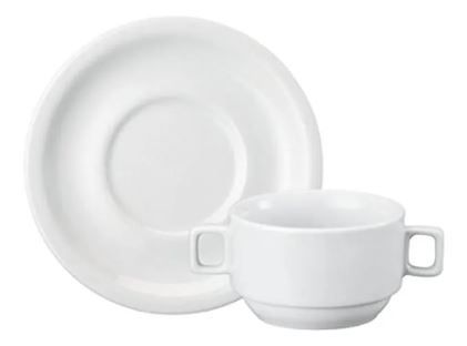 Xícara para Consomê com Pires 270ml Porce... Xícara para Consomê com Pires 270ml Porce...
