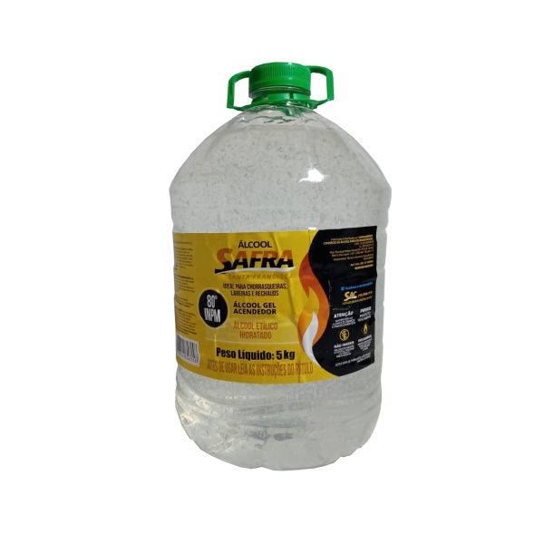 Álcool Gel 80 Queimador 5kg Safra Ref. 09...