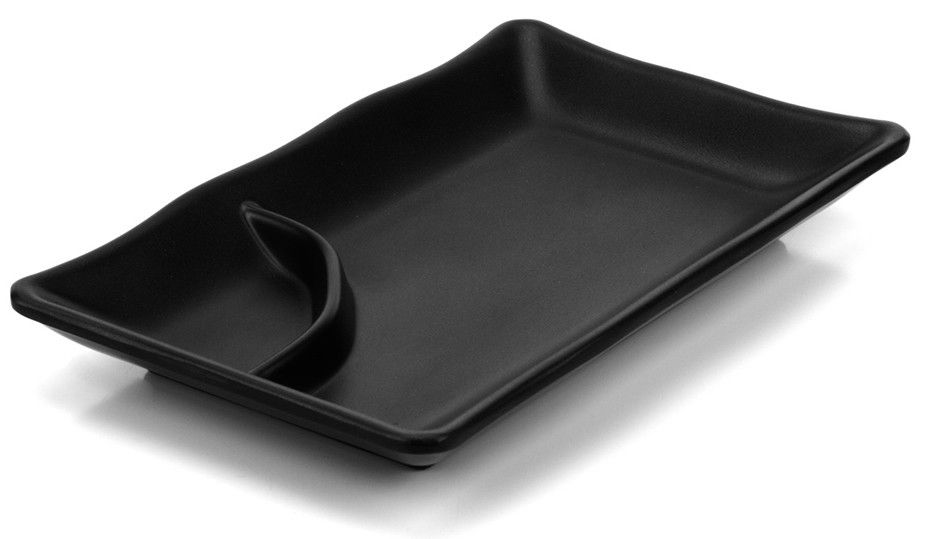 Prato Ret Sashimi Shoyu Pto 19x12cm MMX_G...