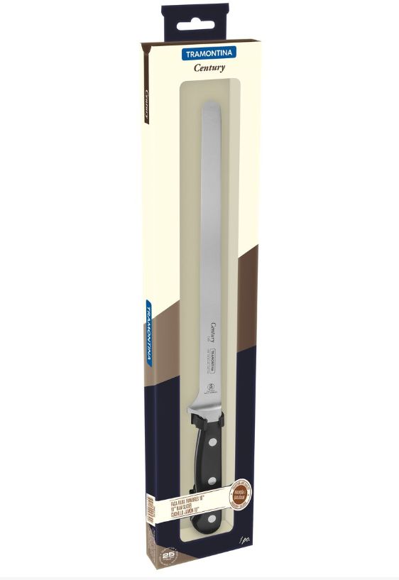 Faca para Frios Century Fio Liso 10 Poleg...