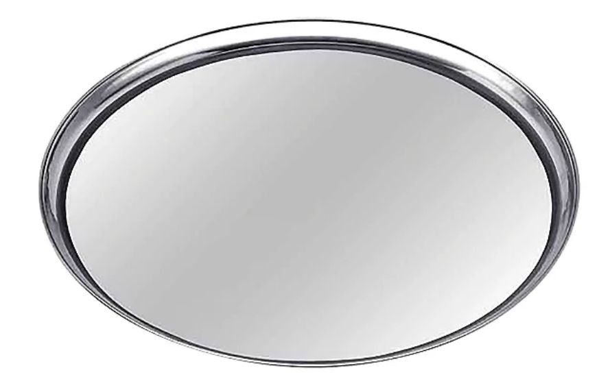 Bandeja Redonda Inox para Garçom 35cm Bri... Bandeja Redonda Inox para Garçom 35cm Bri...