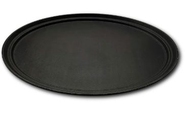 Bandeja Antiderrapante Oval Preta 68x56cm...