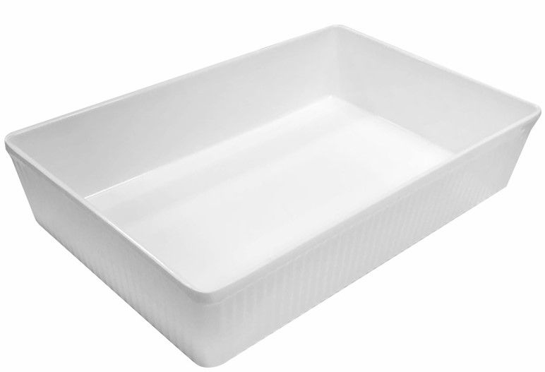 Travessa Retangular Estriada Vidro 25x17x... Travessa Retangular Estriada Vidro 25x17x...