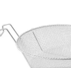 Cesta de Fritura Redonda Tela Grossa 28cm... Cesta de Fritura Redonda Tela Grossa 28cm...