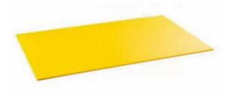 Tabua Poli Amarela 0,8x30x50cm FTR_789 Tabua Poli Amarela 0,8x30x50cm FTR_789