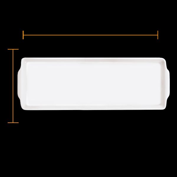 Bandeja Rocambole Porcelana Branca 39x13c... Bandeja Rocambole Porcelana Branca 39x13c...