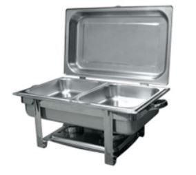 Rechaud Retangular Inox 7 Litros com Foga... Rechaud Retangular Inox 7 Litros com Foga...