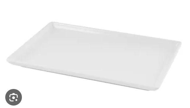 Bandeja Retangular Melamina 35x17cm Branc...