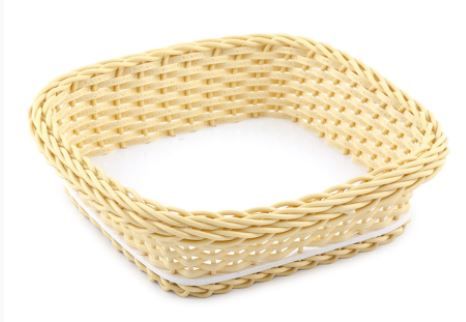 Cesta Vime Sintética Quadrada 15x5cm Cayc... Cesta Vime Sintética Quadrada 15x5cm Cayc...