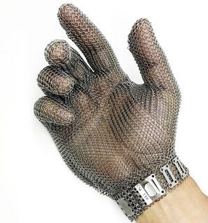 Luva de Malha Metálica Inox para Açouguei... Luva de Malha Metálica Inox para Açouguei...