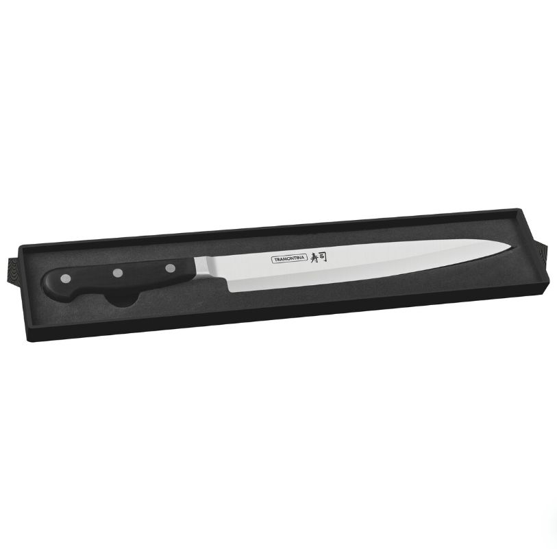 Faca Yanagiba Sushi 9 Polegadas Cabo Pret... Faca Yanagiba Sushi 9 Polegadas Cabo Pret...
