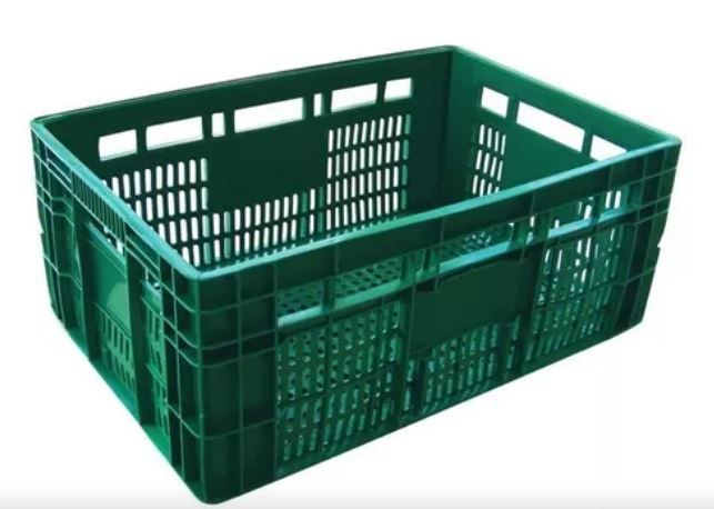 Caixa Plástica Vazada 60x40x23cm Verde Me...