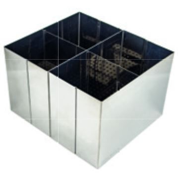 Porta Talheres 4 Div Inox 24x22x15cm ALS_308 Porta Talheres 4 Div Inox 24x22x15cm ALS_308