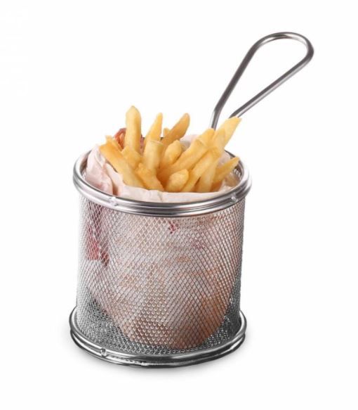 Cestinha Para Porções Inox 8,5x9cm Kehome...