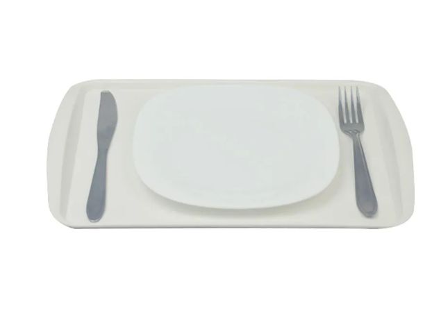 Bandeja Plástica Fast-Food 34x24cm Bege S... Bandeja Plástica Fast-Food 34x24cm Bege S...