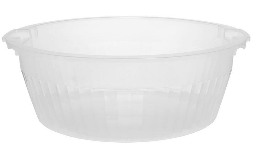 Bacia Redonda Translúcida Canelada 15L Ja...