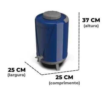 Botijão Térmico Arezzo 10 Litros Azul Uni... Botijão Térmico Arezzo 10 Litros Azul Uni...