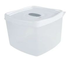 Pote Quadrado Baixo 0,6 Litros Plasvale R... Pote Quadrado Baixo 0,6 Litros Plasvale R...