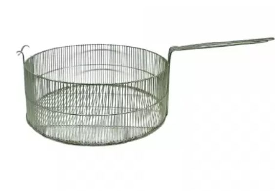 Cesta Fritura Redonda em Arame 30x12cm Ar... Cesta Fritura Redonda em Arame 30x12cm Ar...
