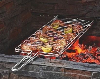 Grelha Dupla Abaulada Estanhada 72x17cm V... Grelha Dupla Abaulada Estanhada 72x17cm V...
