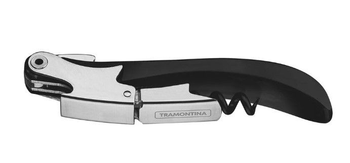 Saca Rolha Sommelier Inox Preto TRM_25552... Saca Rolha Sommelier Inox Preto TRM_25552...