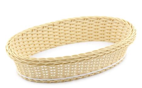 Cesta Oval de Vime Sintético 30x19x6,5cm ...