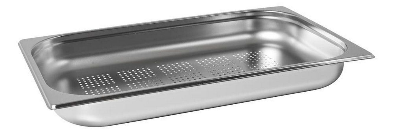 Cuba GN 1/1 Furada em Aço Inox 53x32,5x6,... Cuba GN 1/1 Furada em Aço Inox 53x32,5x6,...
