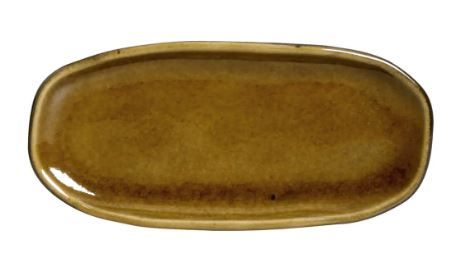 Travessa Oval Cerâmica Or Ambar 16,5x8cm ...