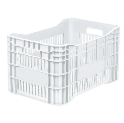 Caixa Plástica Vazadada 54x34x30cm Branca... Caixa Plástica Vazadada 54x34x30cm Branca...